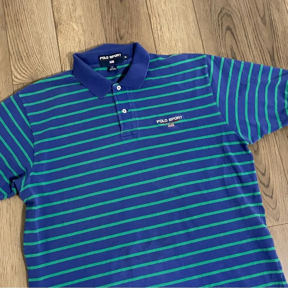 Polo Sport Ralph‎ Lauren Green Blue Polo Shirt